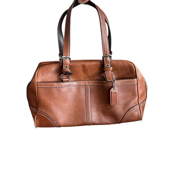 Vintage Coach Legacy Satchel F11193 Glove-Tanned Leather Bag Brown - Picture 1 of 12